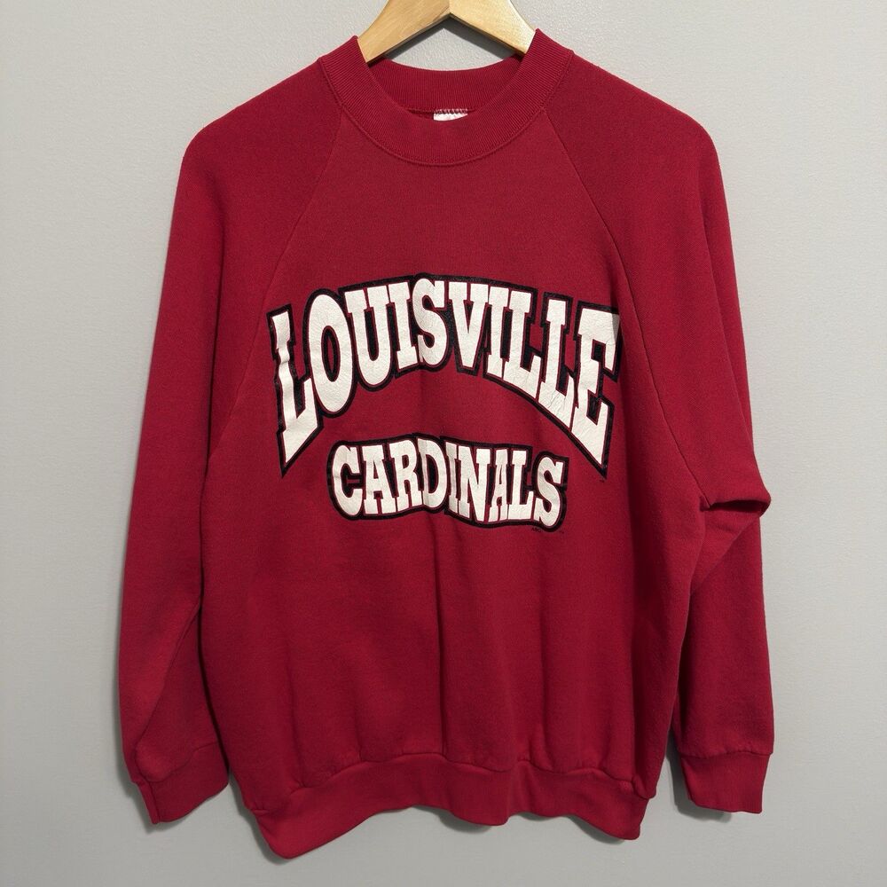 Vintage 1990s University of Louisville Cardinals Crewneck Sweatshirt Size XL